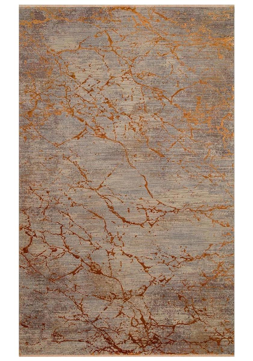 Eko Halı La Paz LPZ01 Krem 6-12 mm Polyester-Viskon Silinebilir Yıkanabilir Orta Kaymaz Dikdörtgen Makine Dokuma Salon Halısı 80x300 cm