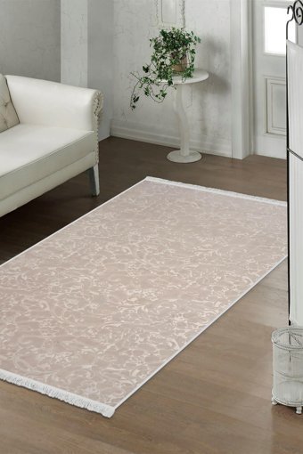 Dijidekor Elit Vizon 6 mm Polyester Antistatik Yıkanabilir Orta Kaymaz Dot Taban Dikdörtgen Makine Dokuma Salon Halısı 180x180 cm