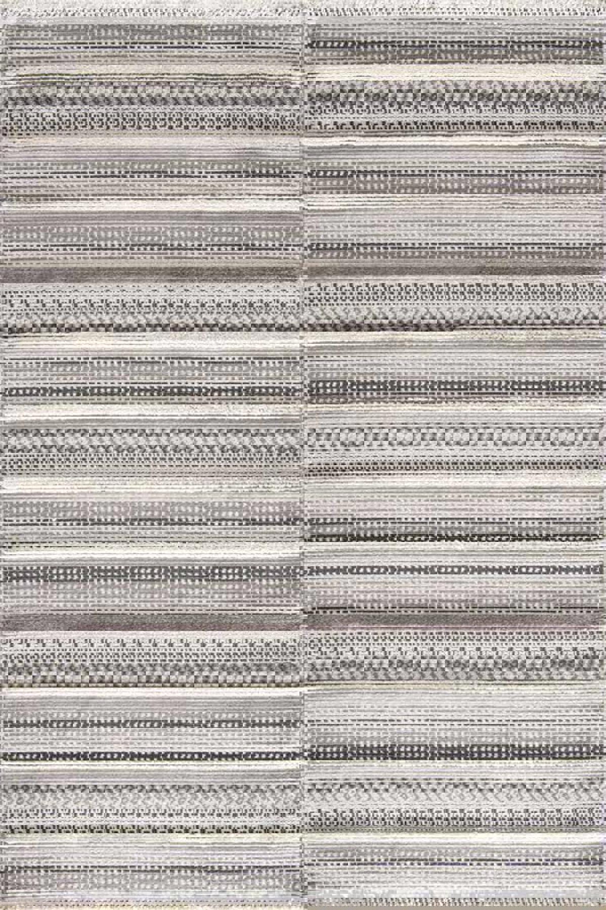 Enti Halı Step 2207 Gri 10 mm Polyester Antibakteriyel Yıkanabilir Orta Dikdörtgen Makine Dokuma Salon Halısı 80x120 cm