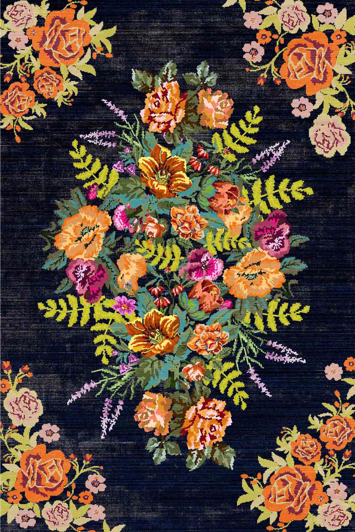 Latte Dizayn Helandra Krem 0.5 mm Pamuk Antialerjenik Yıkanabilir İnce Kaymaz pamuk Taban Dikdörtgen Makine Dokuma Salon Halısı 120x180 cm