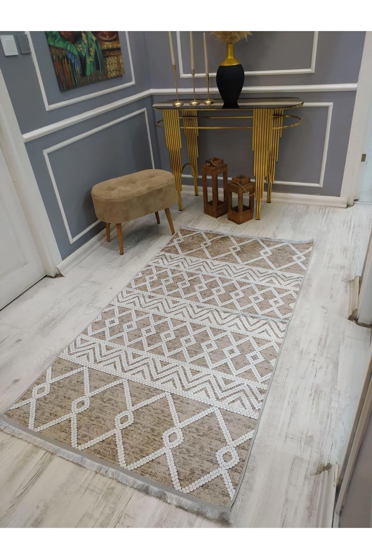Doruklar Home Collection Çok Renkli 0.7 mm Yıkanabilir Kaymaz Taban Dikdörtgen Makine Dokuma Halı 120x180 cm