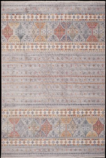 Kreasyon Halı Decor 1497 Bej 6 mm Polyester Yıkanabilir Kalın Kaymaz Pamuk Taban Dikdörtgen Makine Dokuma Salon Halısı 100x300 cm