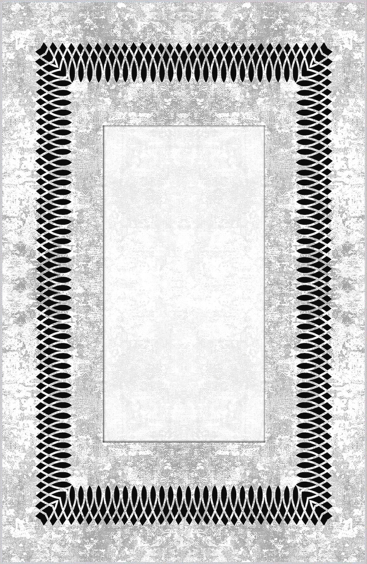 Rovigo Home RVG1863-SM90 Gri 8 mm Polyester Antibakteriyel-Leke Tutmaz-Toz Tutmaz Yıkanabilir İnce Kaymaz Dot Taban Dikdörtgen Makine Dokuma Salon Halısı 200x300 cm