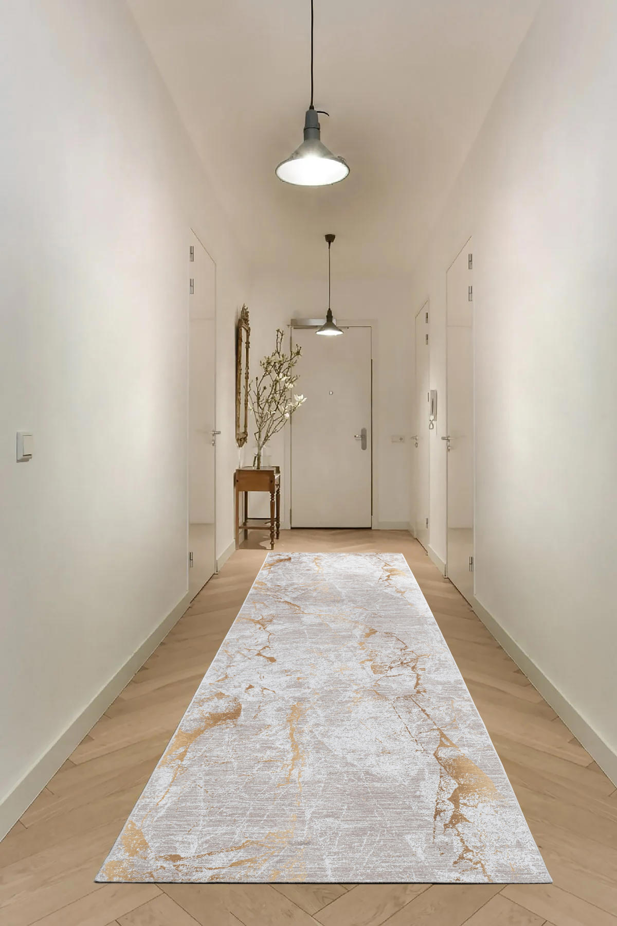 Valery Home Bianca Krem 12 mm Polipropilen Yıkanabilir Orta Kaymaz Dot Taban Dikdörtgen Makine Dokuma Salon Halısı 140x200 cm