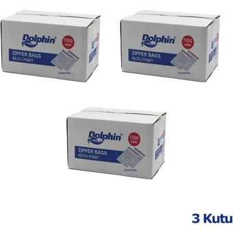Dolphin Küçük Kilitli 11x14cm Buz Dolabı Poşeti 3x1000 Adet