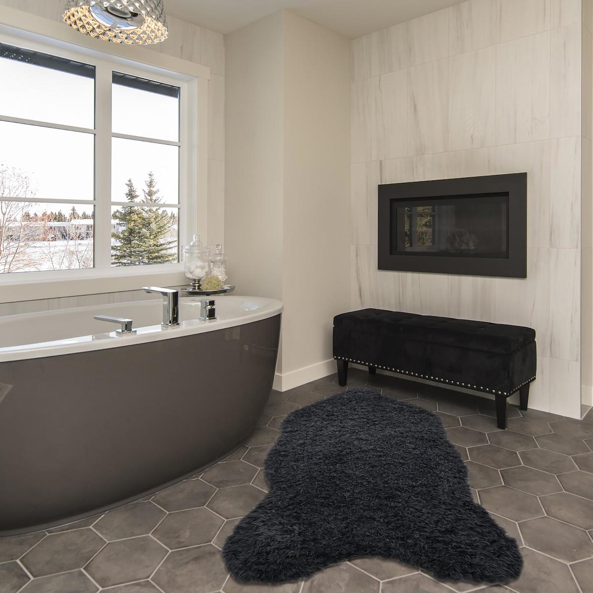 Giza Home F005A-GK66 Gri 7 mm Polyester Silinebilir Yıkanabilir Orta Kaymaz Hayvan Desenli Oval Makine Dokuma Salon Halısı 200x300 cm