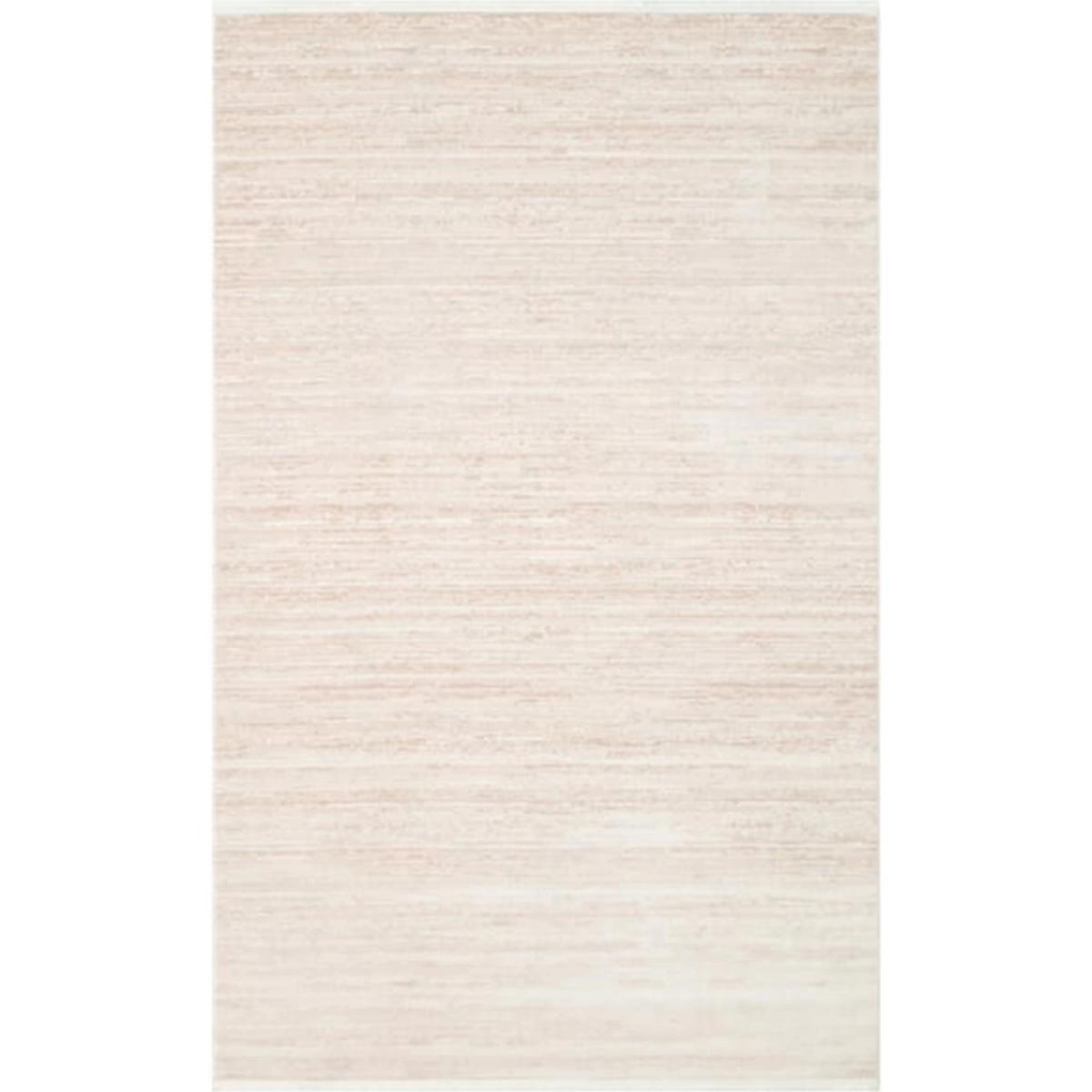 Eko Halı Lykia LYK Krem 6-12 mm Akrilik-Polyester Silinebilir Yıkanabilir Orta Kaymaz Dikdörtgen Makine Dokuma Salon Halısı 120x160 cm