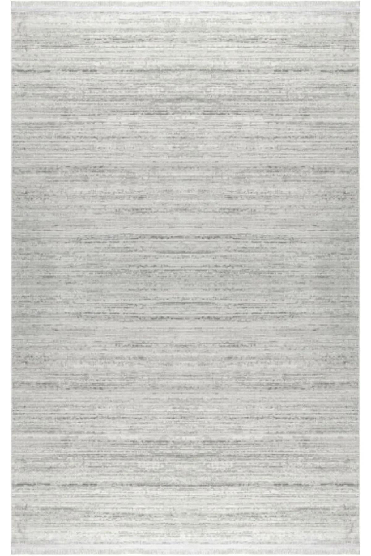 Padişah Aspen 62746 Krem Pamuk Yıkanabilir İnce Kaymaz Jüt Taban Dikdörtgen Makine Dokuma Salon Halısı 80x300 cm