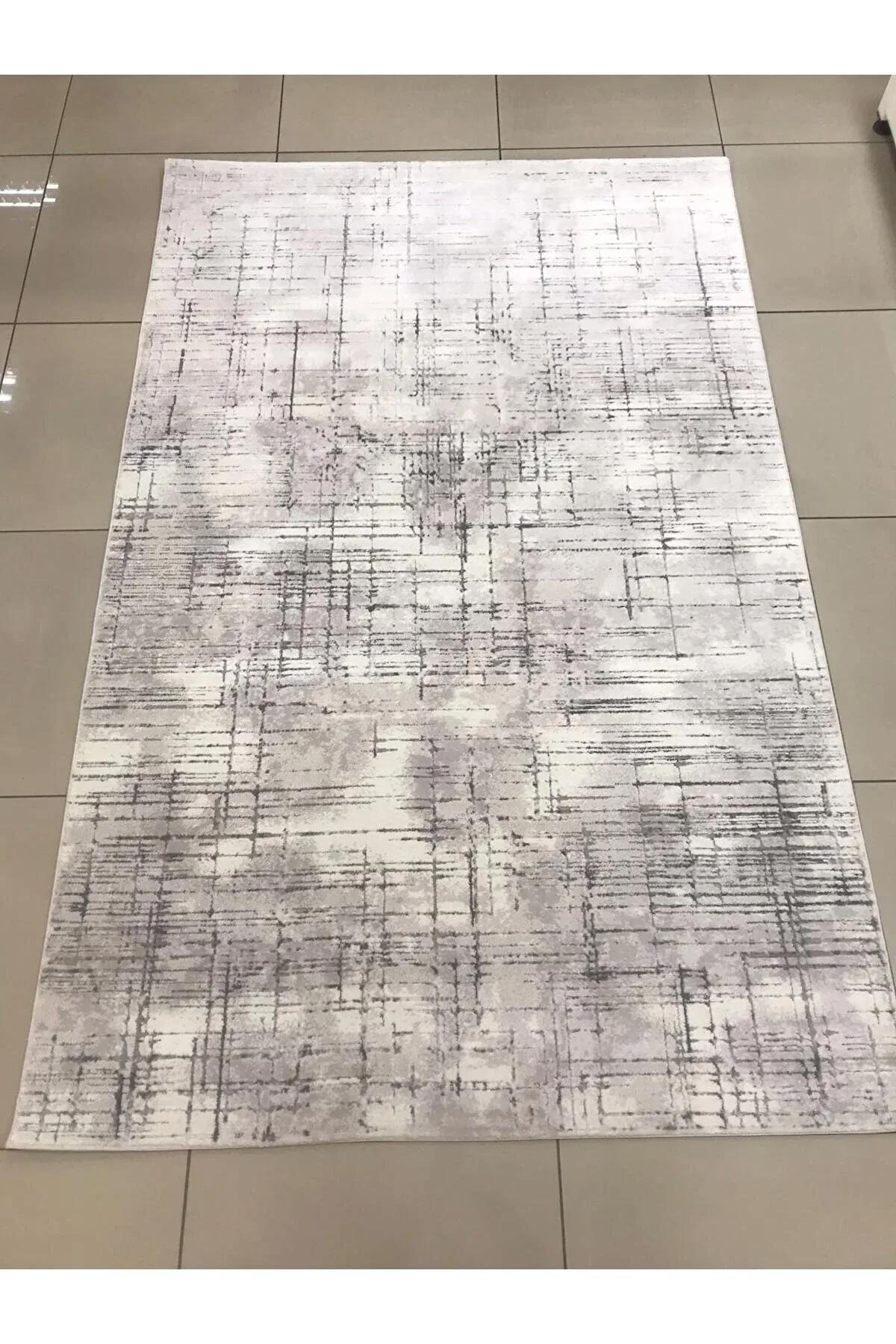 Merinos  Country 36188 Krem 9 mm Akrilik Toz tutmaz Yıkanabilir İnce Kaymaz Dikdörtgen Makine Dokuma Salon Halısı 80x300 cm