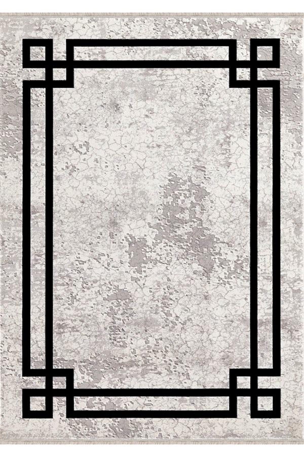 Merinos Therapy 33260 Gri 12 mm Akrilik Yumuşak Yıkanabilir Kalın Kaymaz Dikdörtgen Makine Dokuma Salon Halısı 120x180 cm