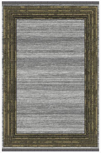 Dinarsu Arora 34711 Gri 10 mm Akrilik Silinebilir Yıkanabilir Orta Kaymaz Dikdörtgen Makine Dokuma Oturma Odası-Salon Halısı 100x150 cm