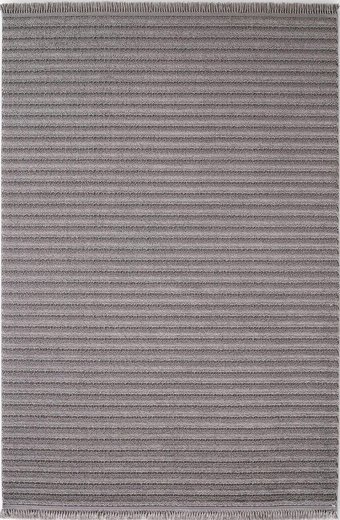Gümüşsuyu Daisy 16666 Gri 8 mm Polipropilen Yıkanabilir İnce Kaymaz Dikdörtgen Makine Dokuma Salon Halısı 60x240 cm