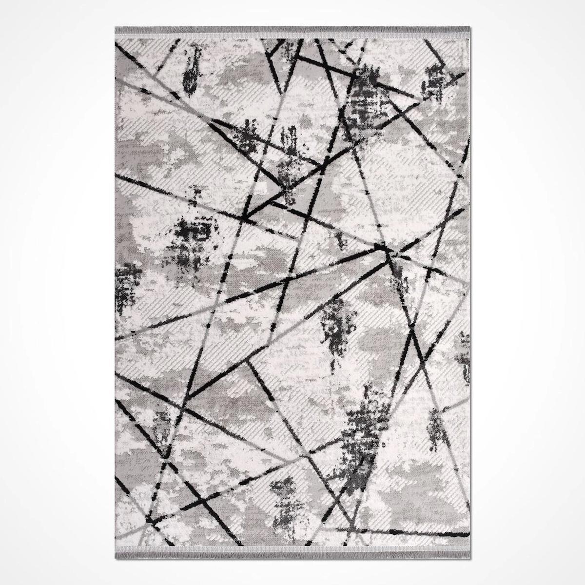 İpek Mekik Halı Filiya 11353 Krem 8 mm Akrilik Yıkanabilir Orta Kaymaz Pamuk Taban Dikdörtgen Makine Dokuma Antre-Çocuk Odası-Salon-Yatak Odası Halısı 120x180 cm