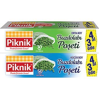 Piknik karma Orta Buz Dolabı Poşeti 120 Adet