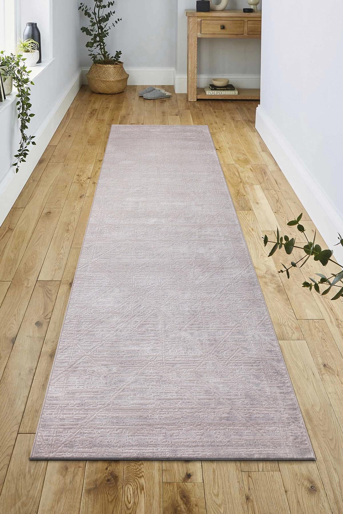 Şehrazat Home 1230 Gri 0.9 mm Polyester Antialerjenik Yıkanabilir İnce Kaymaz Dikdörtgen Makine Dokuma Salon Halısı 150x200 cm