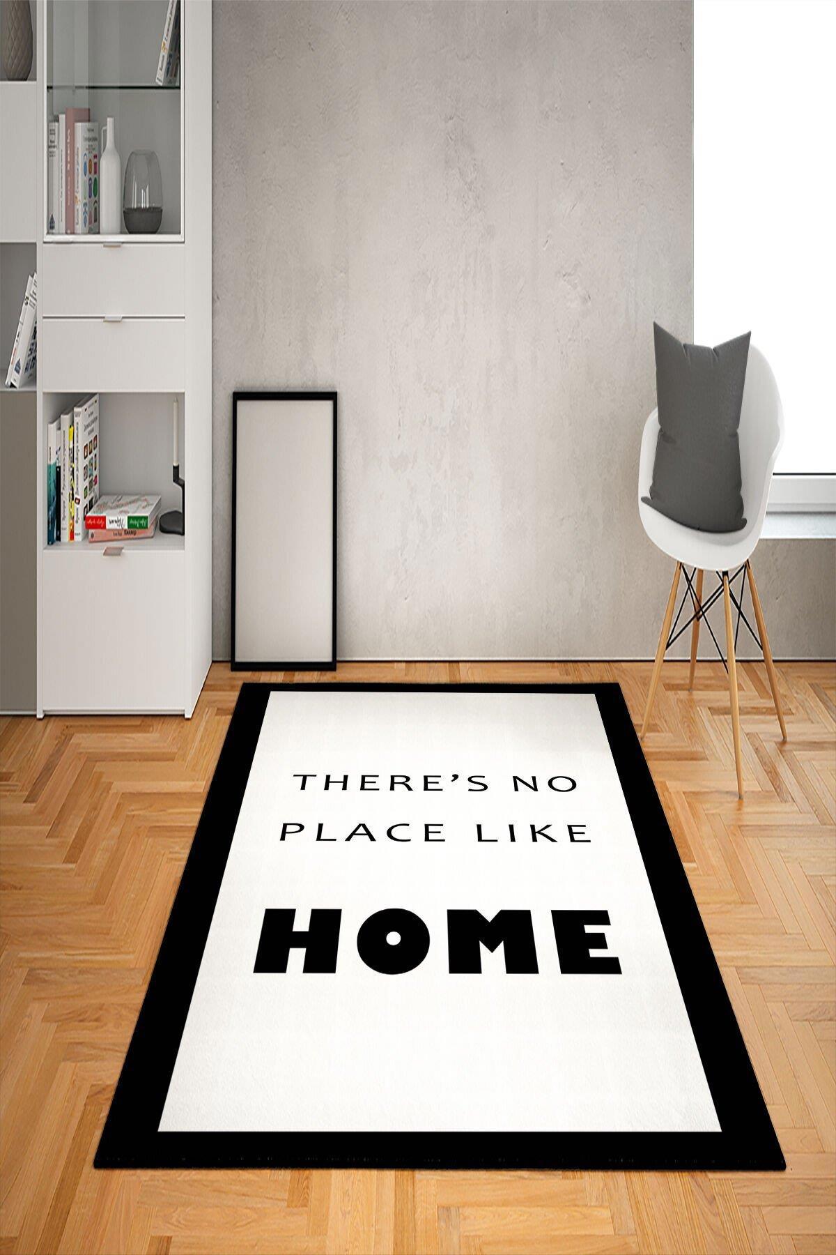 Doruklar Home Collection Krem 0.7 mm Polyester Yıkanabilir Kaymaz Taban Yazılı Dikdörtgen Makine Dokuma Halı 200x290 cm