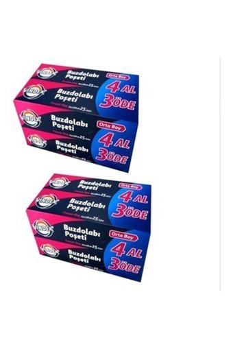 Vindex Büyük 30x45 Buz Dolabı Poşeti 4x15 Adet