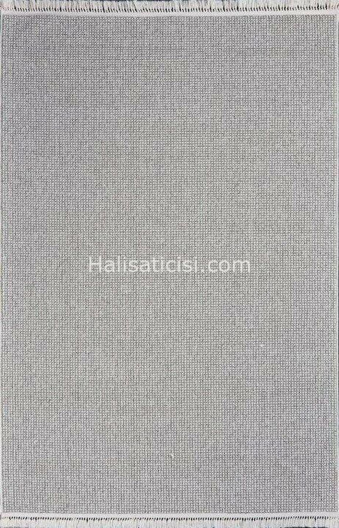 Gümüşsuyu Deco Point 15767 Gri 6 mm Pamuk-Polyester Toz Tutmaz Yıkanabilir İnce Kaymaz Dikdörtgen Makine Dokuma Salon Halısı 75x230 cm