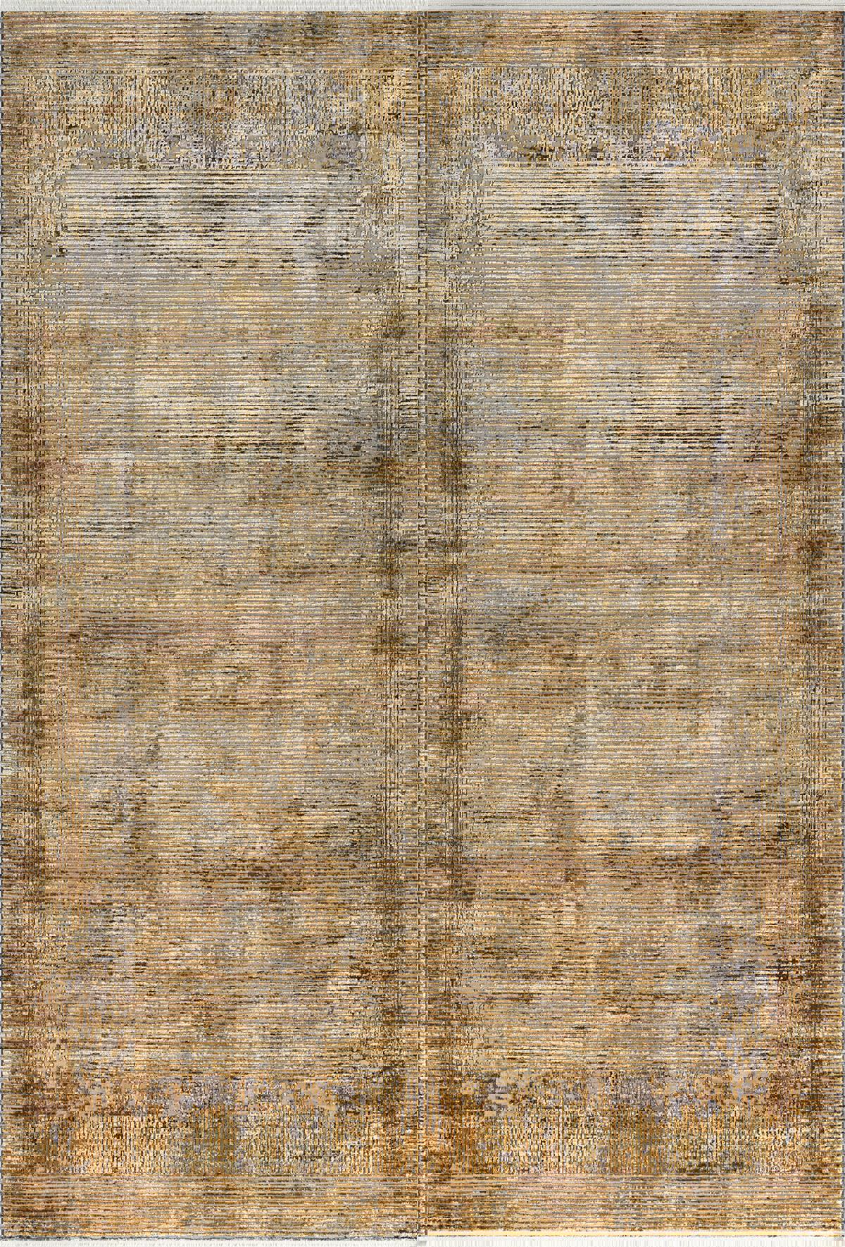 Sanat Halı Oasis 3454 Çok Renkli 8 mm Viskon Antibakteriyel Yıkanabilir Kalın Kaymaz Lateks Taban Dikdörtgen Makine Dokuma Salon Halısı 100x300 cm
