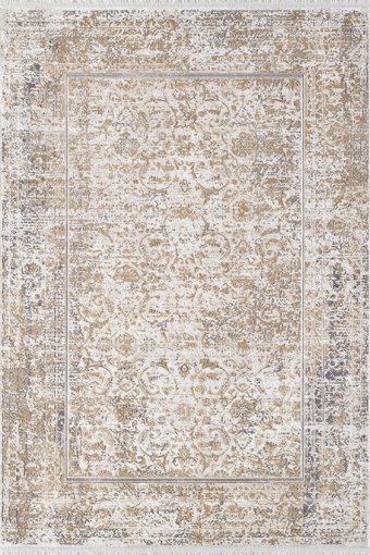 Royal Halı Beyrut QB01B Çok Renkli 9 mm Akrilik Antibakteriyel Yıkanabilir Kalın Kaymaz Lateks Taban Dikdörtgen Makine Dokuma Salon Halısı 100x300 cm