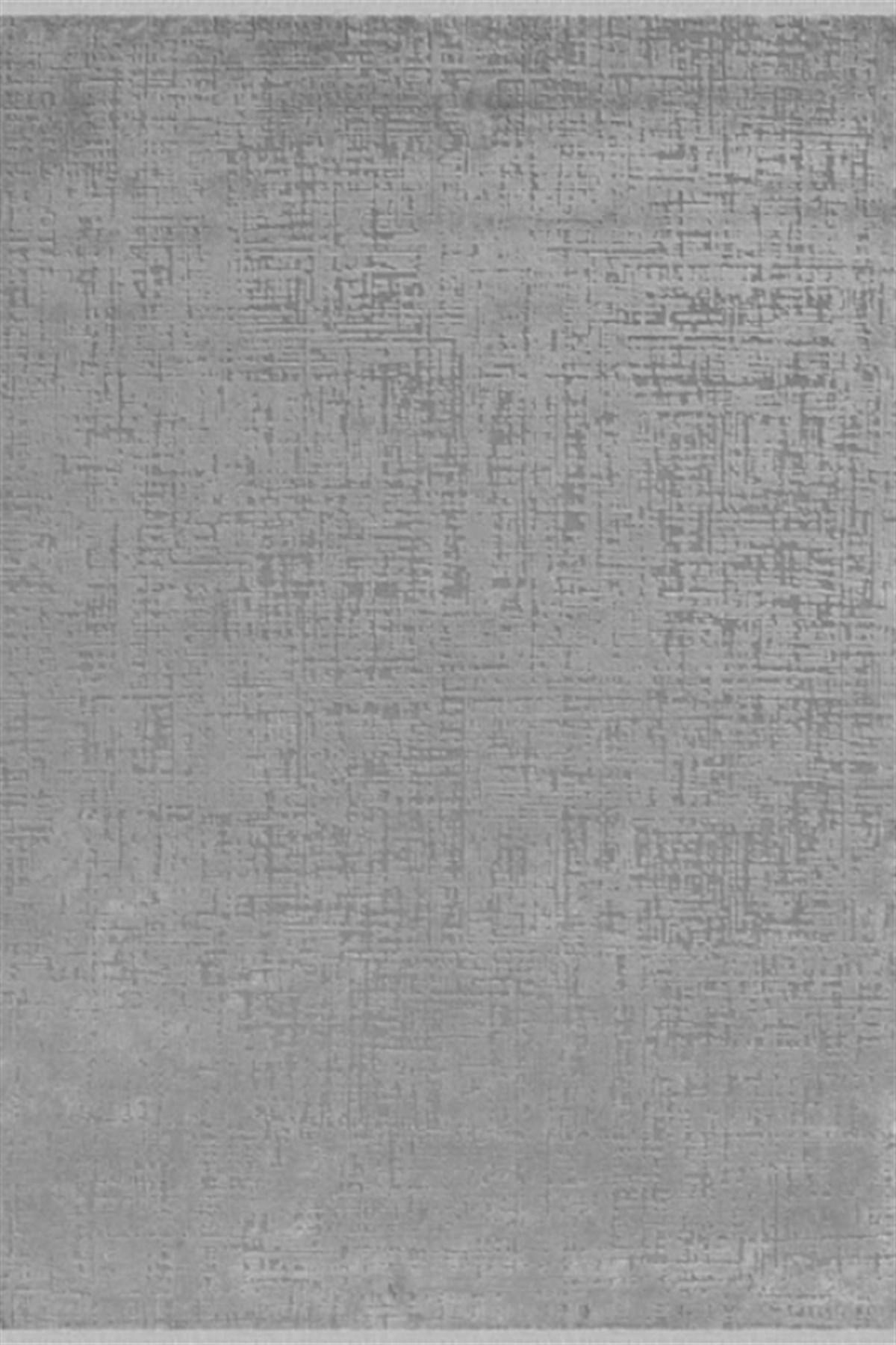 Merinos Bamboo Lavi 34667 Gri 7 mm Akrilik Yıkanabilir Kalın Kaymaz Dikdörtgen Makine Dokuma Salon Halısı 160x230 cm
