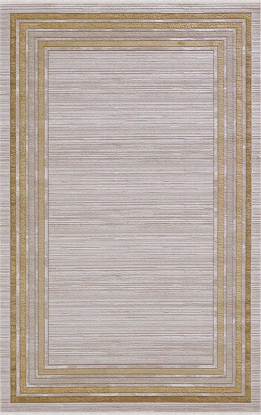 Merinos Diyez 34931 Sarı 9 mm Akrilik Yıkanabilir İnce Kaymaz Dikdörtgen Makine Dokuma Salon Halısı 100x150 cm