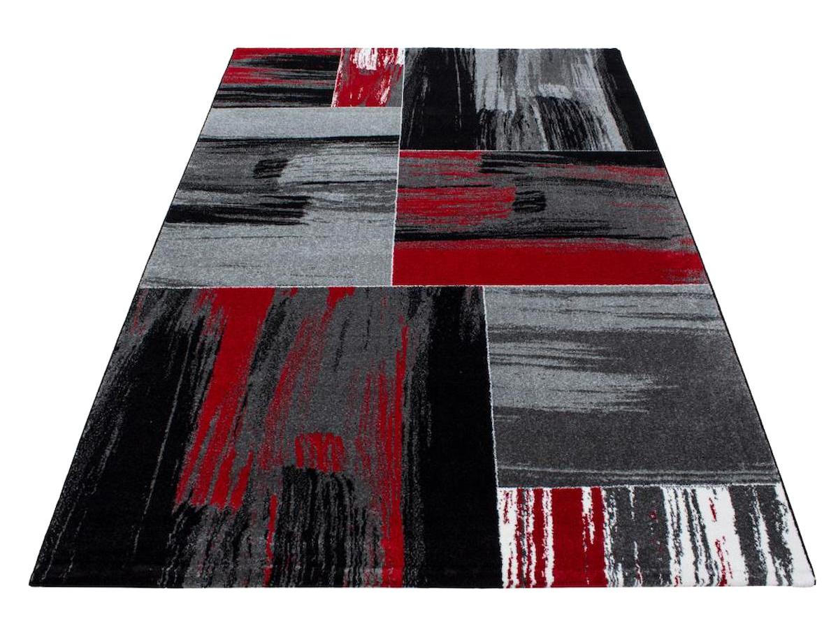 Red Halı Kırmızı 13 mm Polipropilen Antibakteriyel Yıkanabilir İnce Kaymaz Şönil Taban Dikdörtgen Makine Dokuma Salon Halısı 160x230 cm