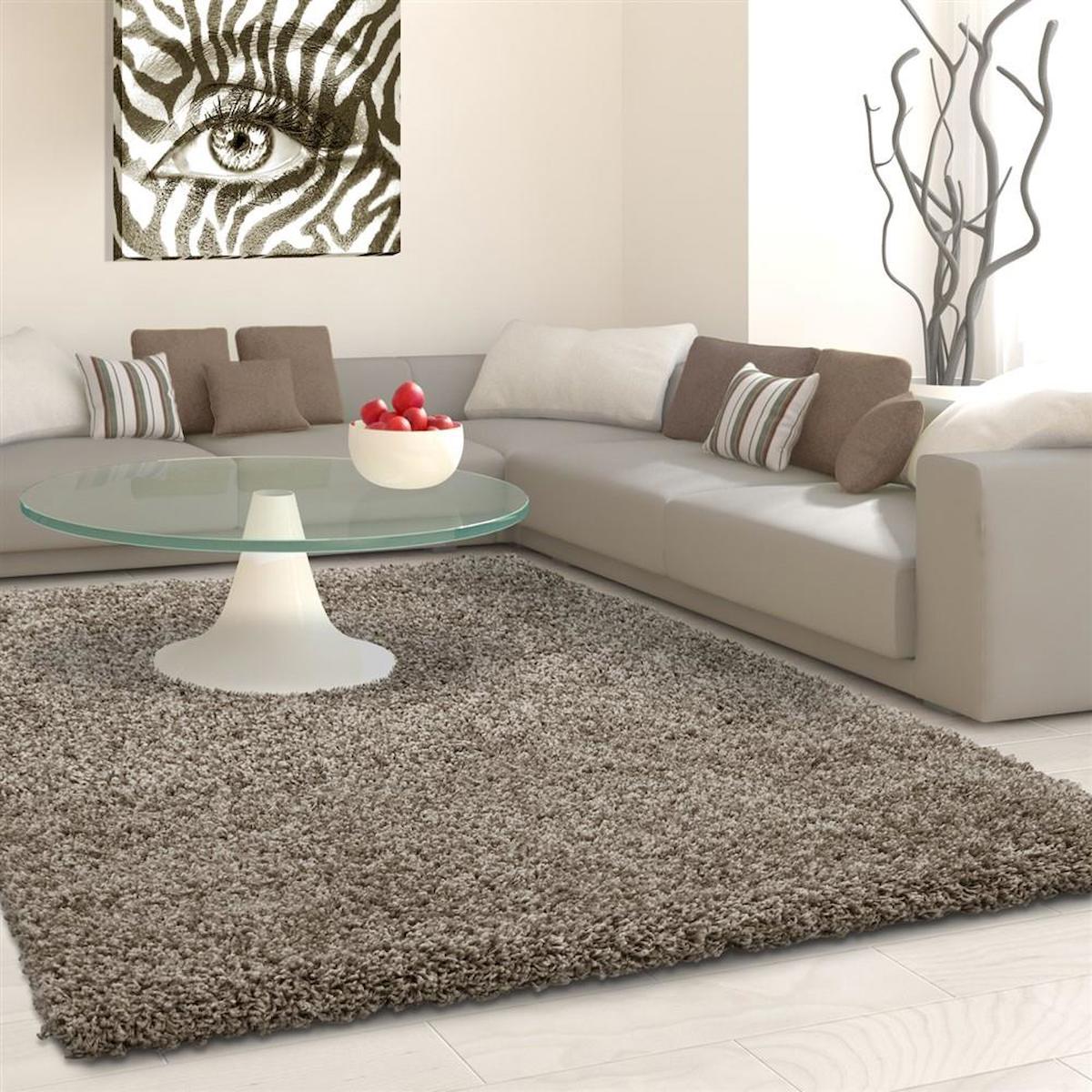 Red Halı Kahverengi 30 mm Polipropilen Toz Tutmaz Yıkanabilir Kalın Kaymaz Dikdörtgen Makine Dokuma Salon Halısı 120x180 cm