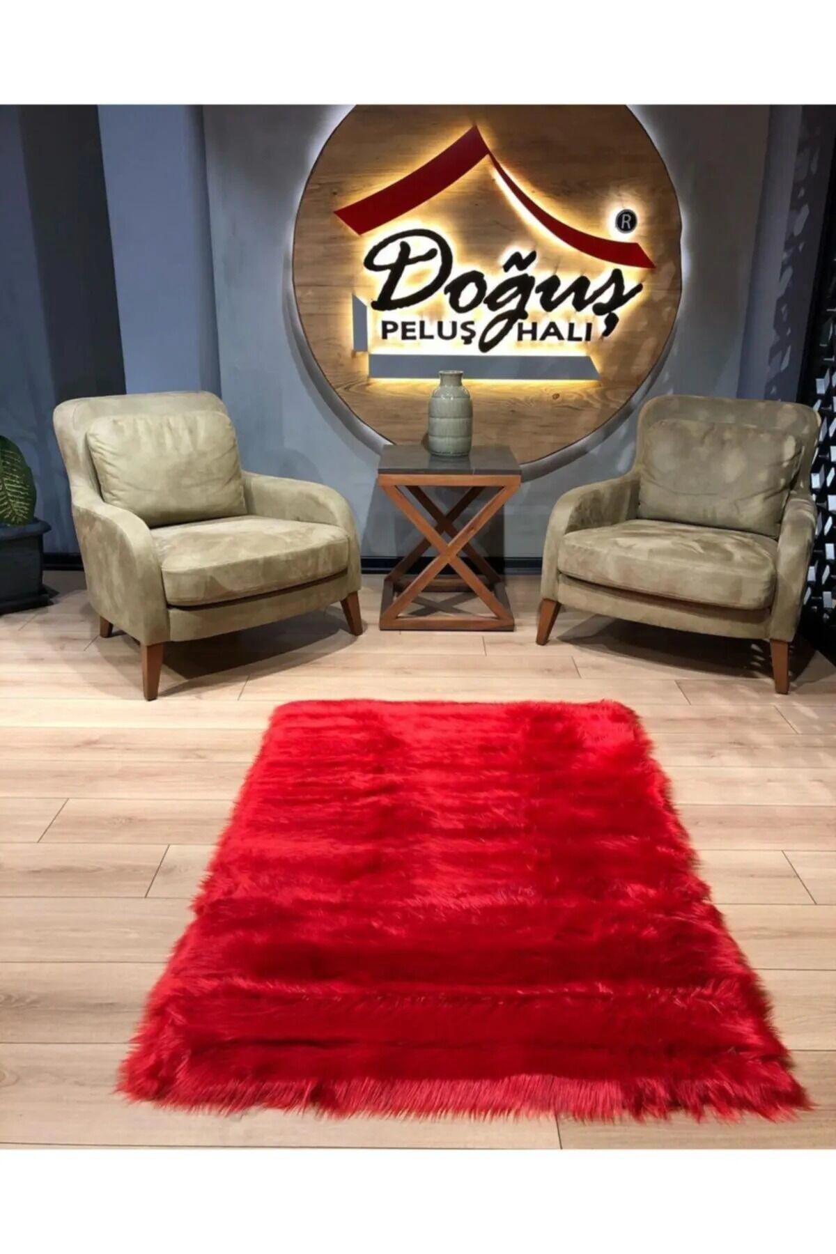Doğuş Peluş Halı Çok Renkli 0.4 mm Polyester Silinebilir Yıkanabilir İnce Kaymaz Taban Makine Dokuma Salon Halısı 170x250 cm