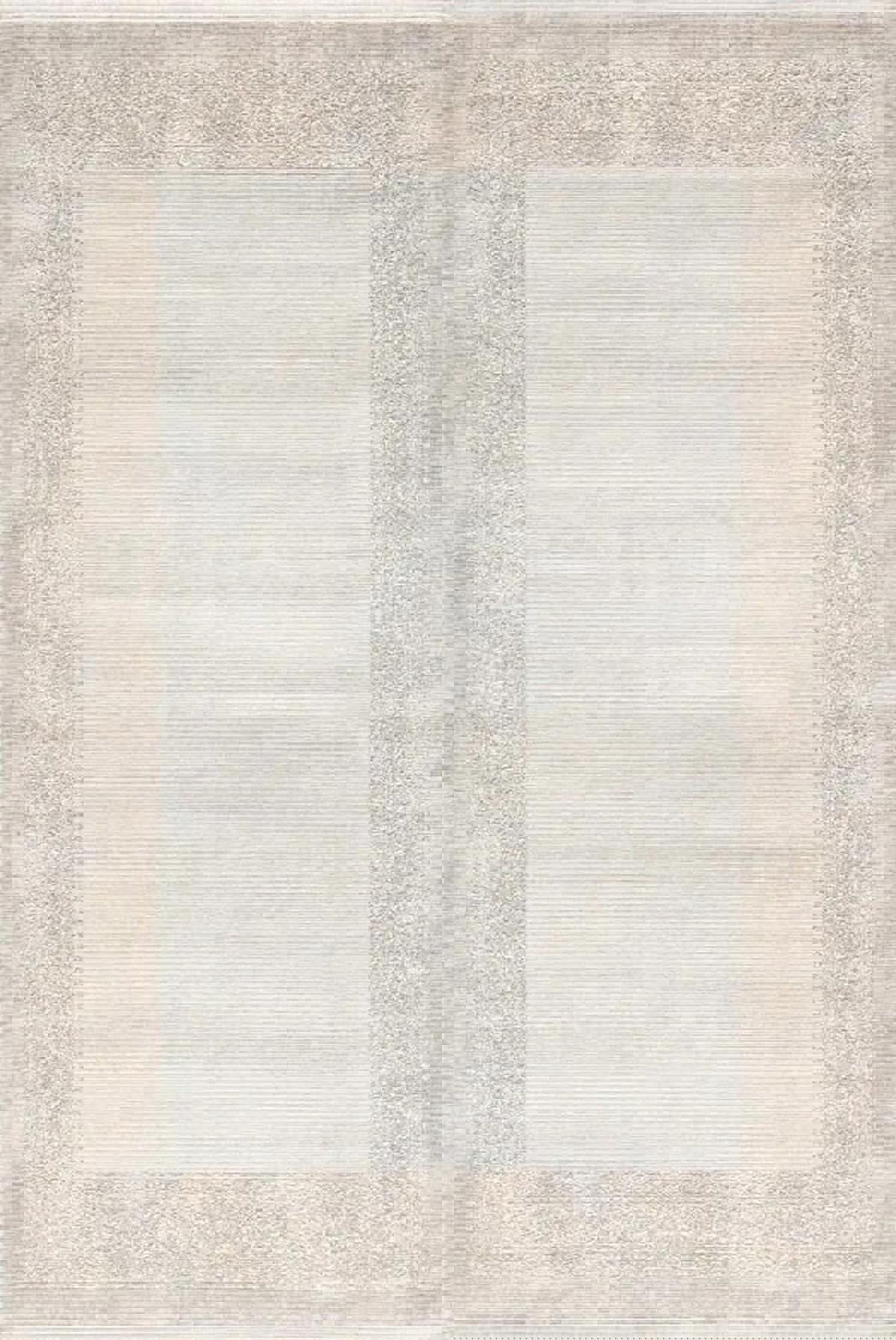 Atlas Halı Times TQ07A Bej-Krem 0.6 mm Akrilik Yıkanabilir İnce Kaymaz Jüt Taban Dikdörtgen Makine Dokuma Salon Halısı 100x200 cm