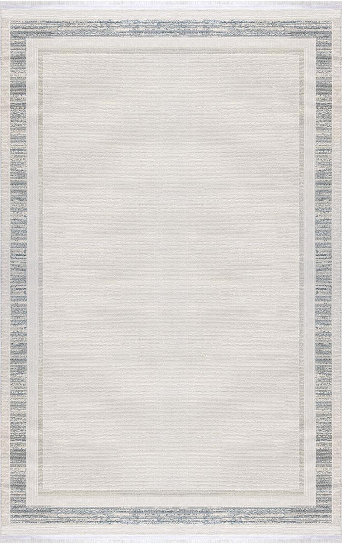 Padişah Aspen 62747 Mavi 6 mm Polyester Toz Tutmaz Yıkanabilir İnce Kaymaz Dikdörtgen Makine Dokuma Salon Halısı 80x150 cm