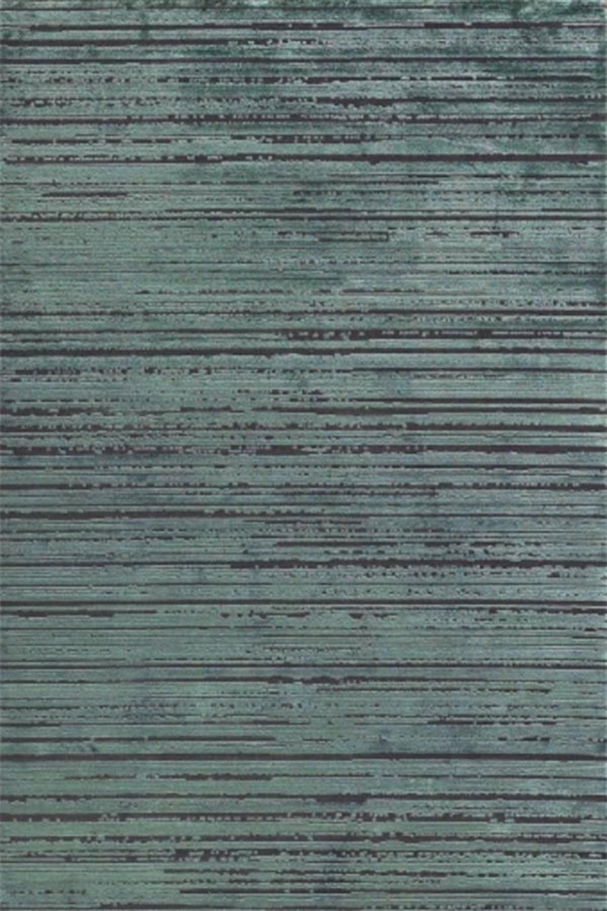 Dinarsu Sierra 34670 Yeşil 8 mm Akrilik Silinebilir Yıkanabilir Orta Kaymaz Dikdörtgen Makine Dokuma Salon Halısı 140x200 cm