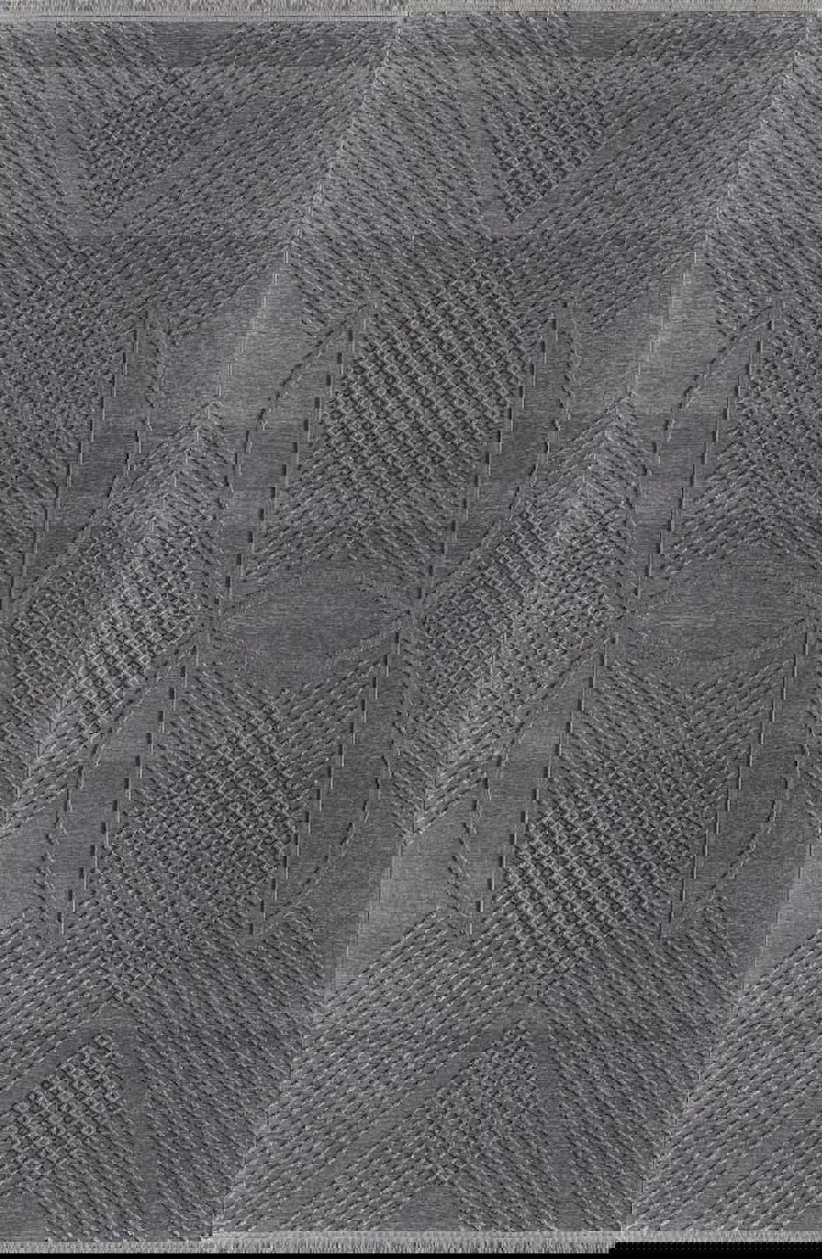 Pierre Cardin Maxwell MK01B Antrasit 0.8 mm Akrilik Yumuşak Yıkanabilir İnce Kaymaz Dikdörtgen Makine Dokuma Salon Halısı 200x290 cm