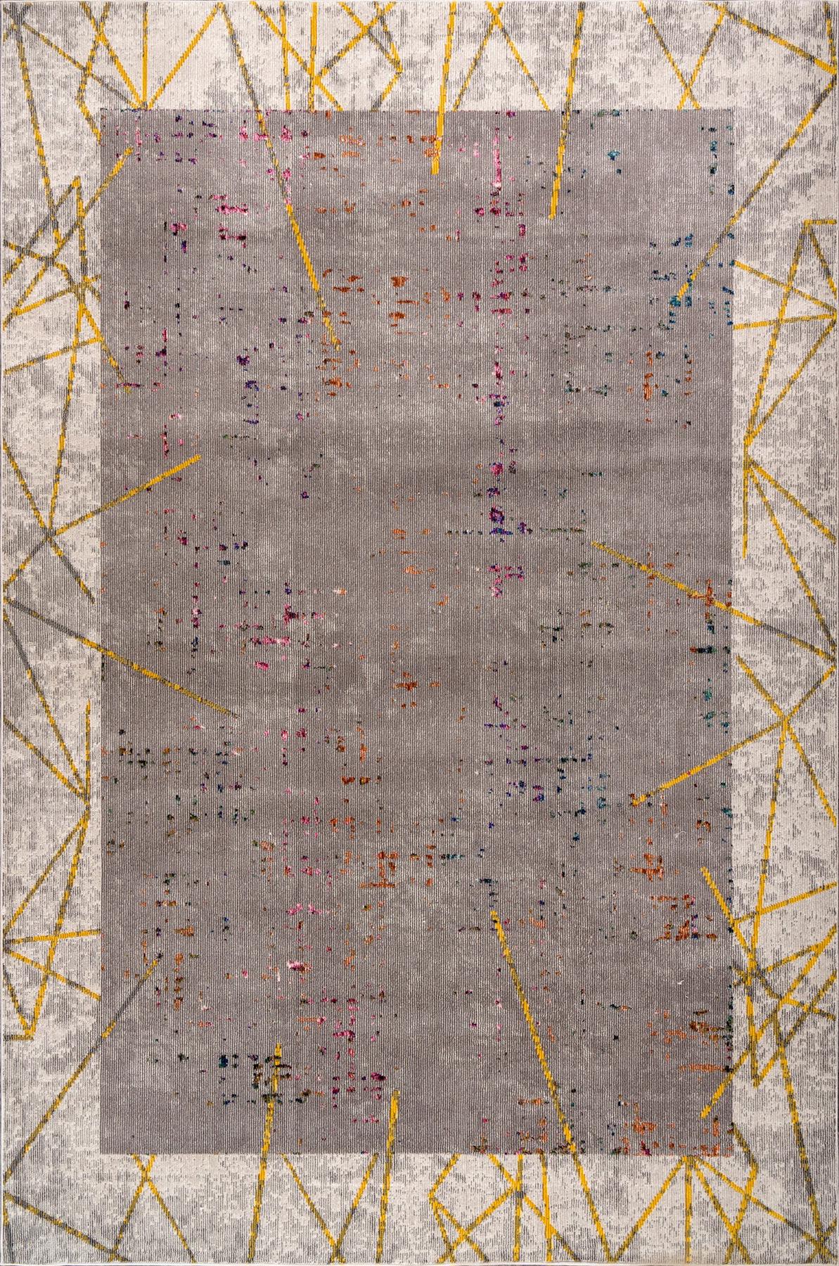 Home Dream Freemind FRM001 Gri 7 mm Polipropilen Yıkanabilir Orta Kaymaz Dikdörtgen Makine Dokuma Salon Halısı 133x190 cm