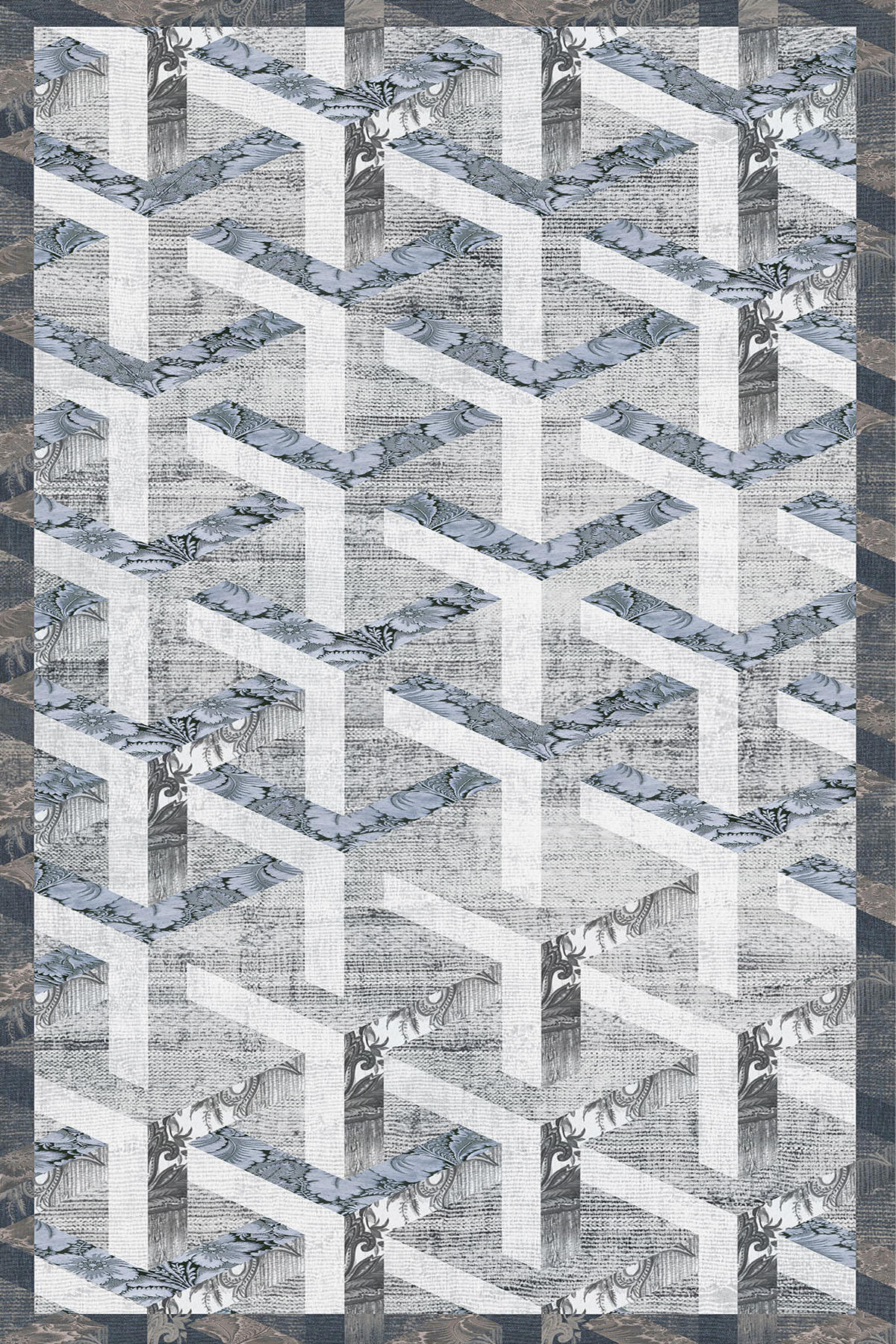 İlyaki Home Adrien Krem 0.8 mm Pamuk Yıkanabilir İnce Kaymaz Jüt Taban Dikdörtgen Makine Dokuma Salon Halısı 120x300 cm