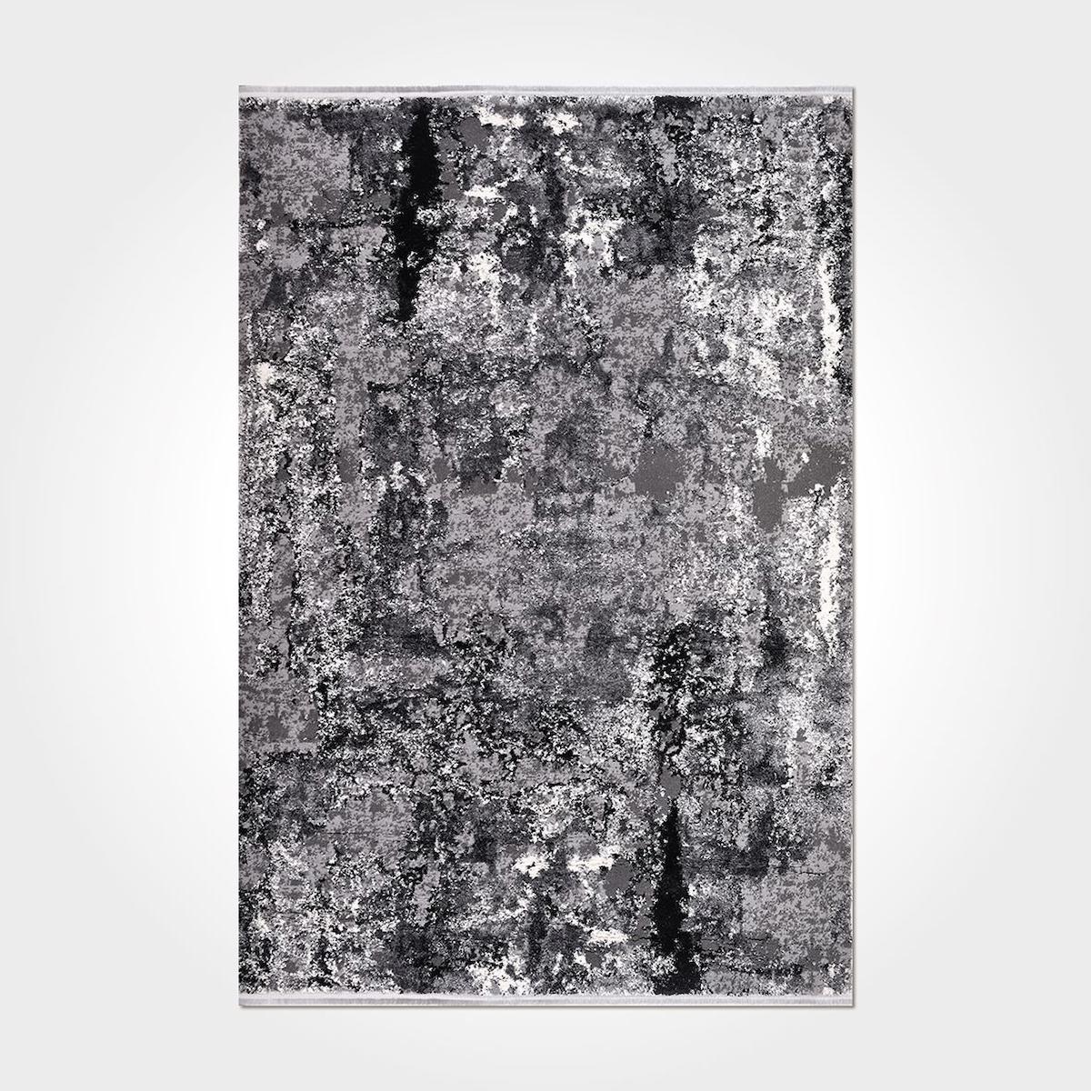 Crea Halı Liray 851J Krem 20 mm Polyester Antibakteriyel Yıkanabilir Kalın Soyut Temalı Dikdörtgen Makine Dokuma Salon Halısı 180x220 cm