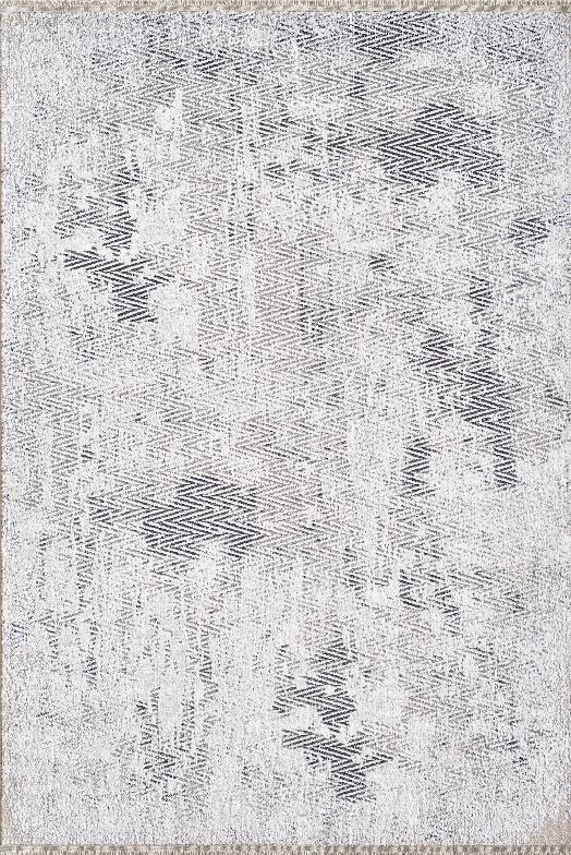 Atlas Halı Vage VQ02C Çok Renkli 8 mm Akrilik Yıkanabilir İnce Kaymaz Jüt Taban Dikdörtgen Makine Dokuma Salon Halısı 140x220 cm