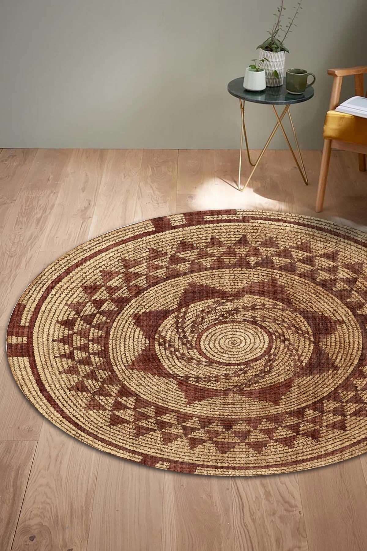 Aida Home Braided Krem 0.5 mm Pamuk Antibakteriyel Yıkanabilir İnce Kaymaz Pamuk Taban Dikdörtgen Makine Dokuma Salon Halısı 80x120 cm
