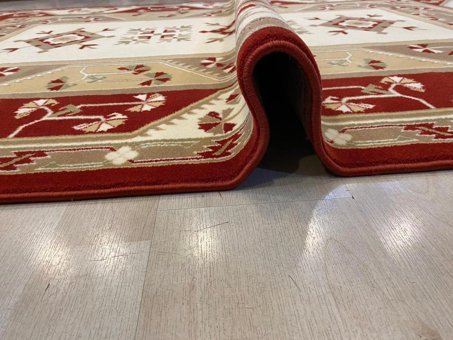Demirci Yün Halı Çok Renkli 12 mm Yün Yalıtıma Yardımcı Yıkanabilir Orta Dikdörtgen Makine Dokuma Salon Halısı 100x200 cm