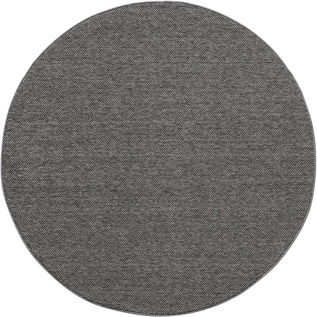 Red Halı Gri 7 mm Polipropilen Antialerjenik Yıkanabilir Orta Kaymaz Jüt Taban Yuvarlak Makine Dokuma Salon Halısı 200x300 cm
