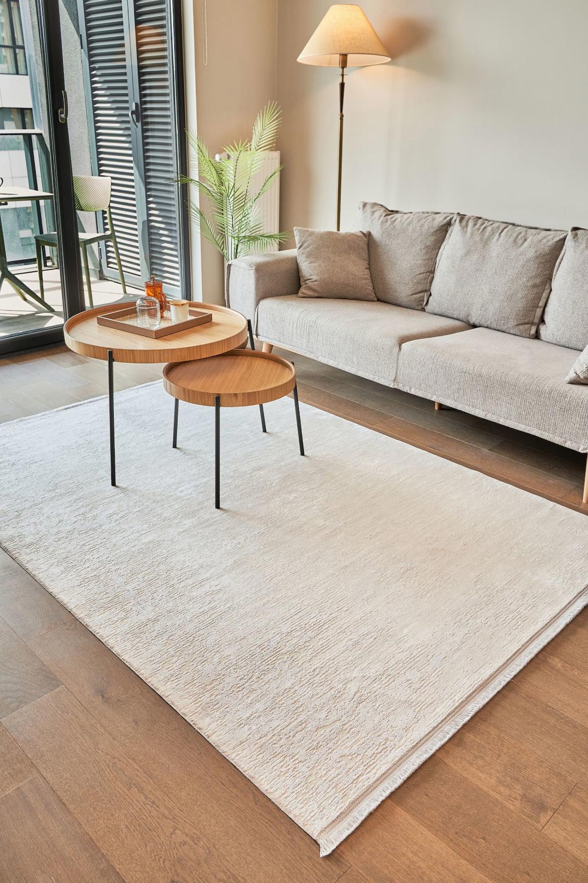Apex Calista 1731 Çok Renkli Viskon Yıkanabilir İnce Kaymaz Jüt Taban Dikdörtgen Makine Dokuma Salon Halısı 80x200 cm