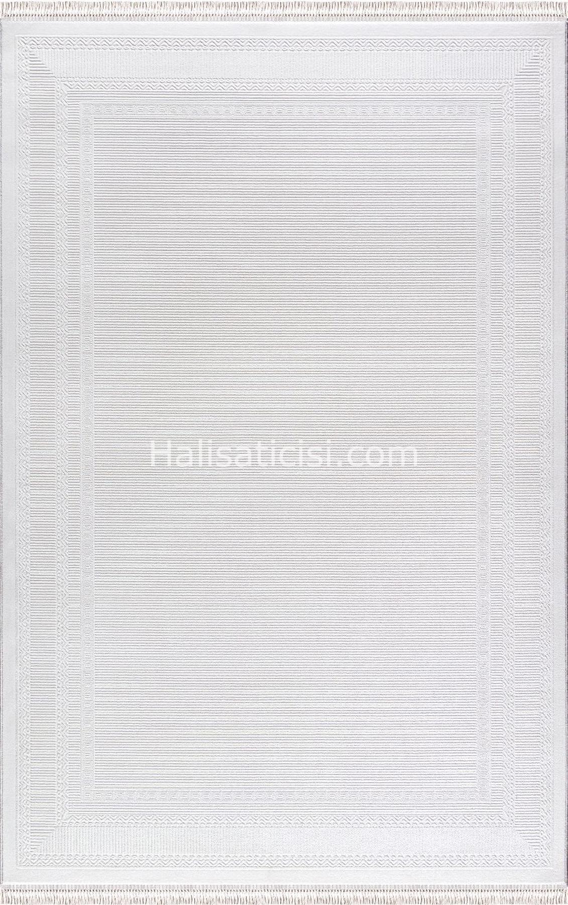 Padişah Santo 60476 Krem 10 mm Akrilik Yıkanabilir İnce Dikdörtgen Makine Dokuma Salon Halısı 150x200 cm