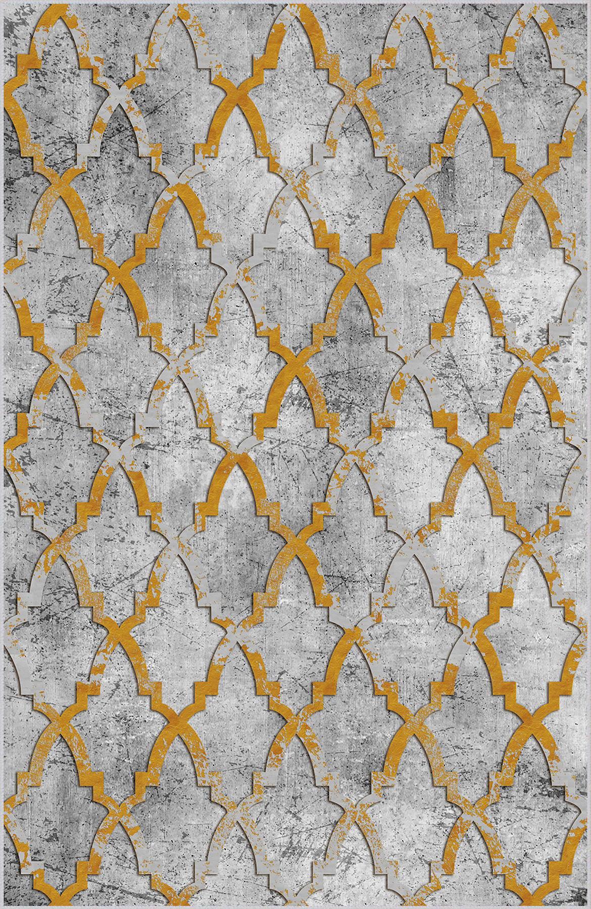 Rovigo Home RVG0643 Kahverengi-Turuncu 8 mm Polyester Antibakteriyel-Leke Tutmaz-Toz Tutmaz Yıkanabilir İnce Kaymaz Dot Taban Dikdörtgen Makine Dokuma Salon Halısı 120x180 cm