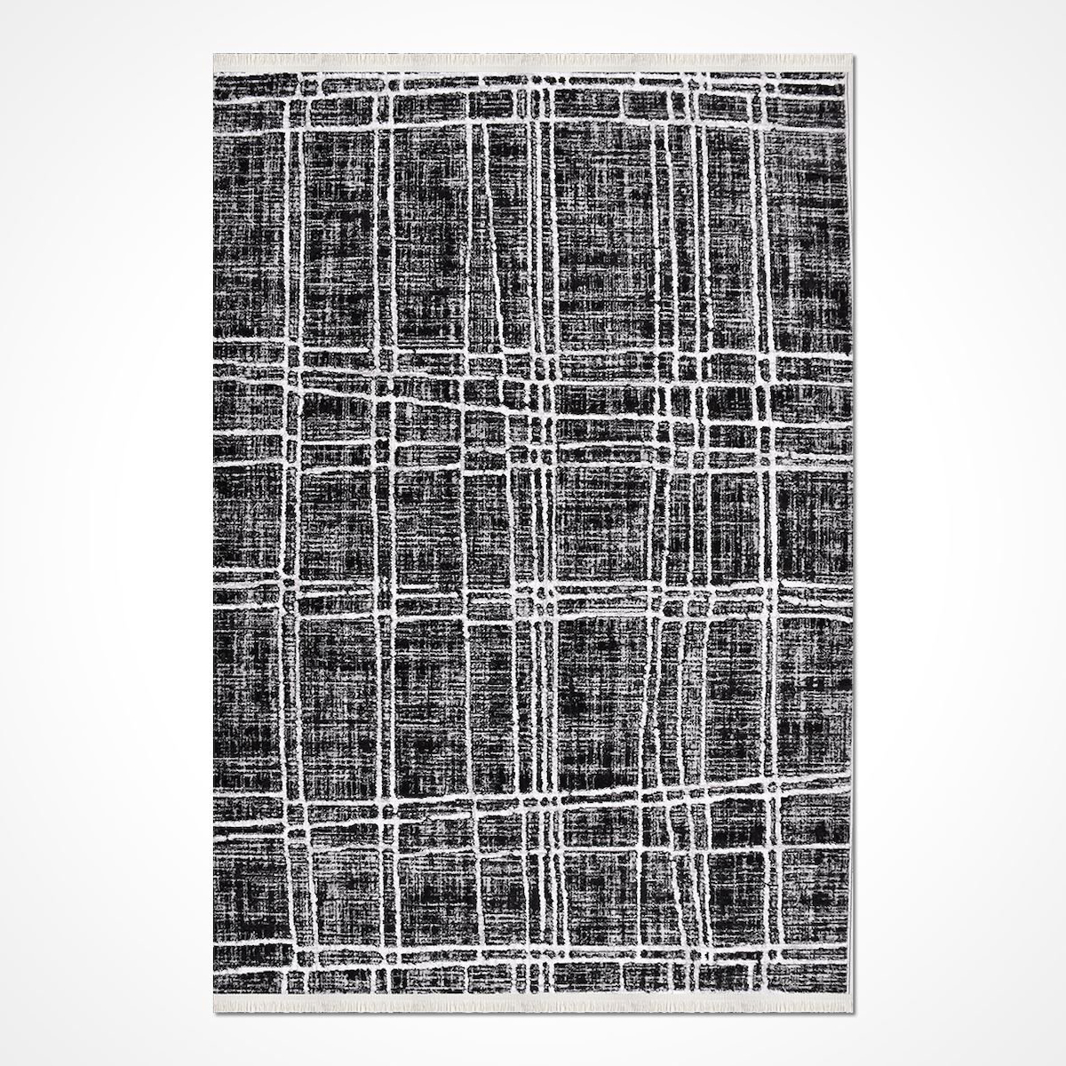 Crea Halı Montana 1643AK Krem 5 mm Polyester Toz Tutmaz Yıkanabilir Orta Soyut Temalı Dikdörtgen Makine Dokuma Salon Halısı 140x400 cm