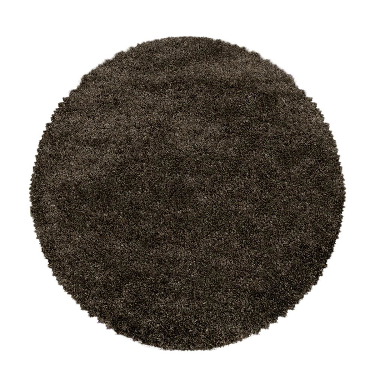 Carpettex Kahverengi 30 mm Polipropilen Antialerjenik Yıkanabilir Kalın Kaymaz Taban Yuvarlak Makine Dokuma Antre-Çocuk Odası-Salon-Yatak Odası Halısı 100x200 cm