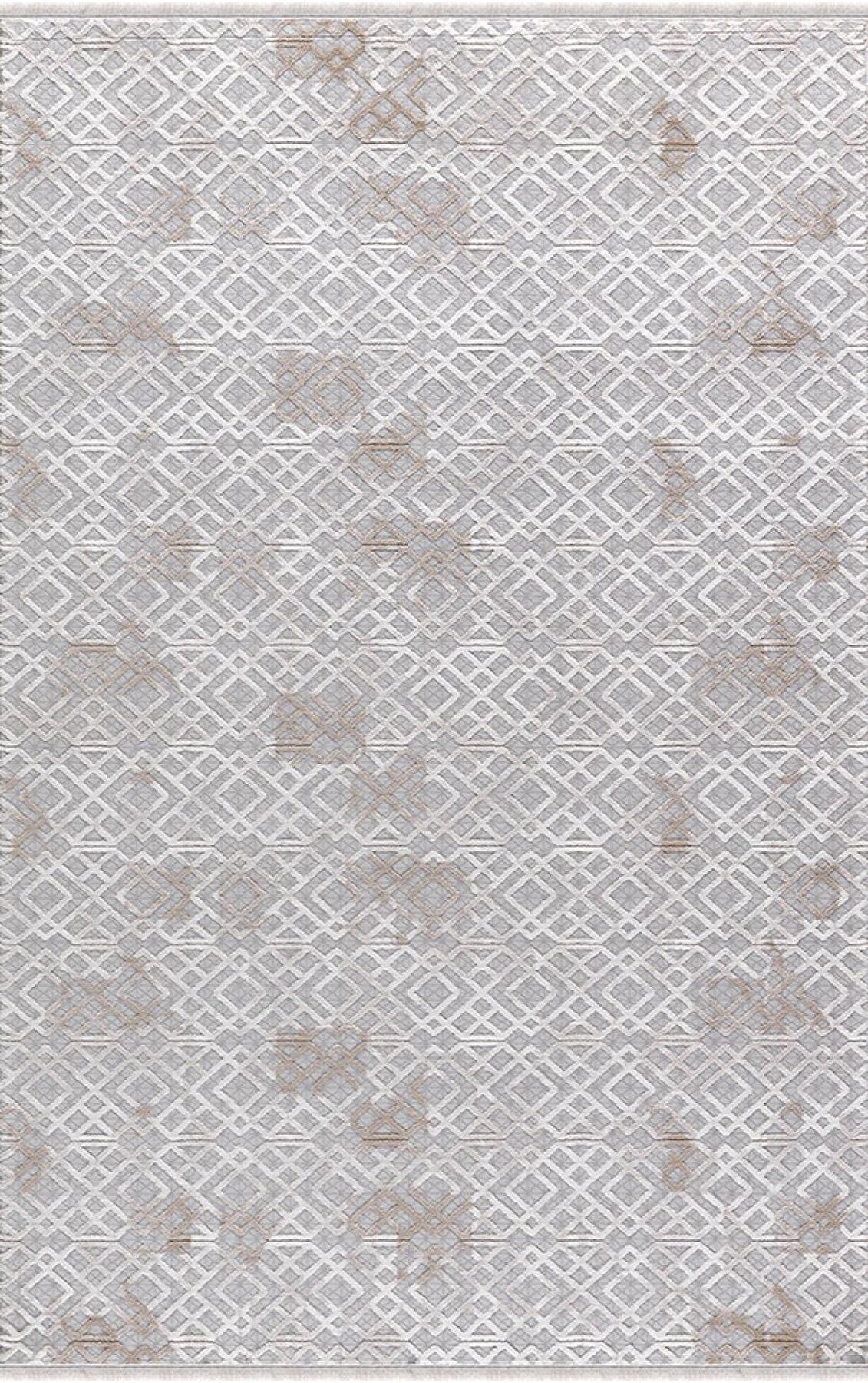 Padişah Sümela 39145 Krem 9 mm Akrilik Yıkanabilir İnce Dikdörtgen Makine Dokuma Salon Halısı 160x230 cm