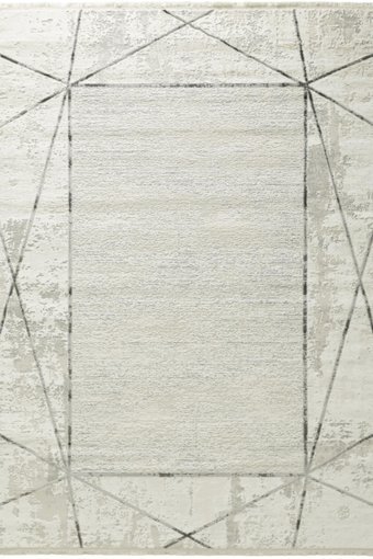 Tuğra Halı Krem 10 mm Akrilik-Polyester Antibakteriyel Yıkanabilir İnce Kaymaz Dikdörtgen Makine Dokuma Salon Halısı 210x210 cm