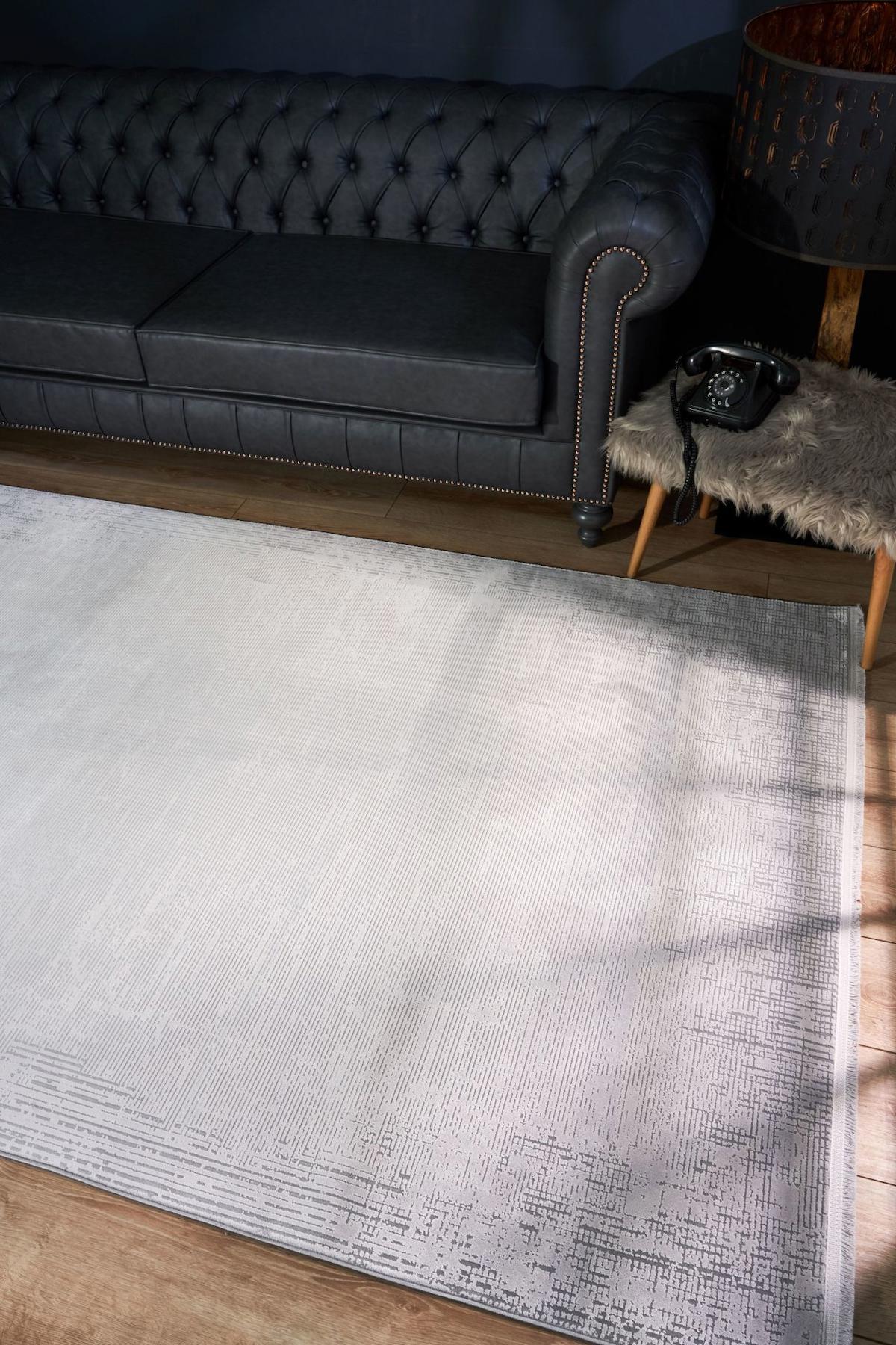 Apex Serenity 7822 Çok Renkli Pamuk Yıkanabilir İnce Kaymaz Jüt Taban Dikdörtgen Makine Dokuma Salon Halısı 180x280 cm
