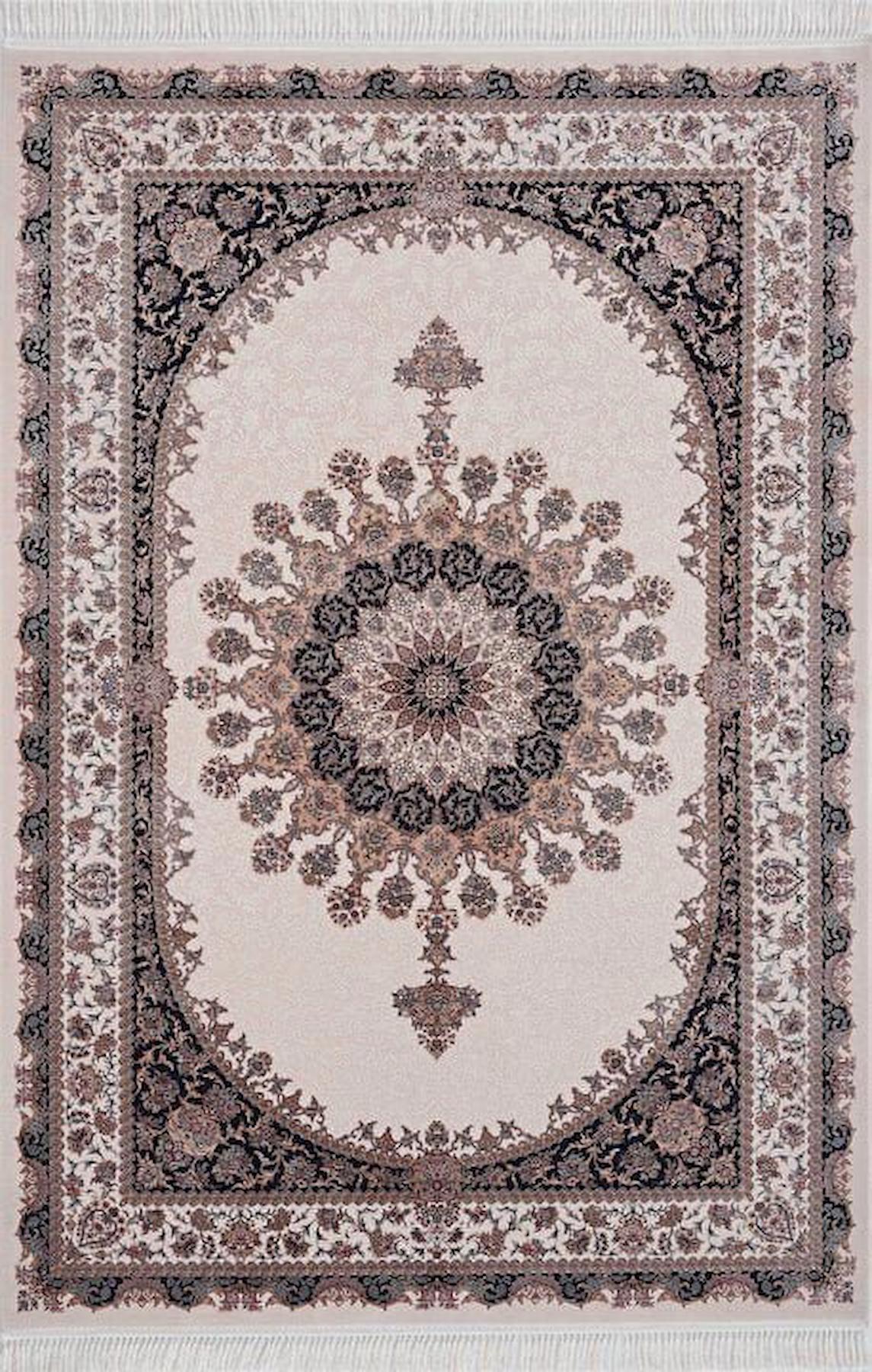 Gümüşsuyu İpekzade120 13944 Çok Renkli 6 mm Akrilik-Viskon Toz Tutmaz Yıkanabilir İnce Kaymaz Dikdörtgen El Dokuması Salon Halısı 80x180 cm