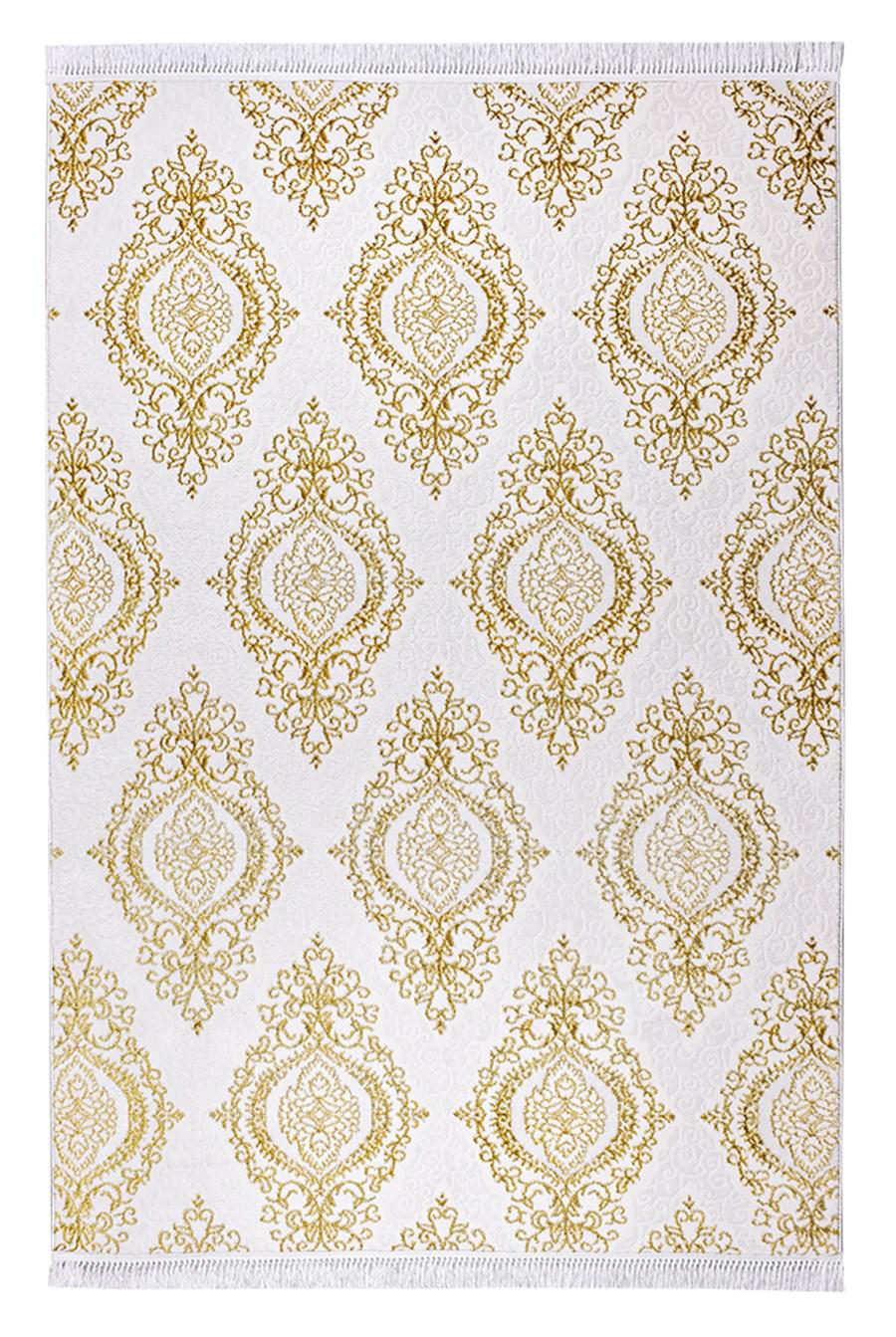 Kreasyon Halı Luna 9101 Krem Akrilik Yıkanabilir Kalın Pamuk Taban Dikdörtgen Makine Dokuma Salon Halısı 180x180 cm